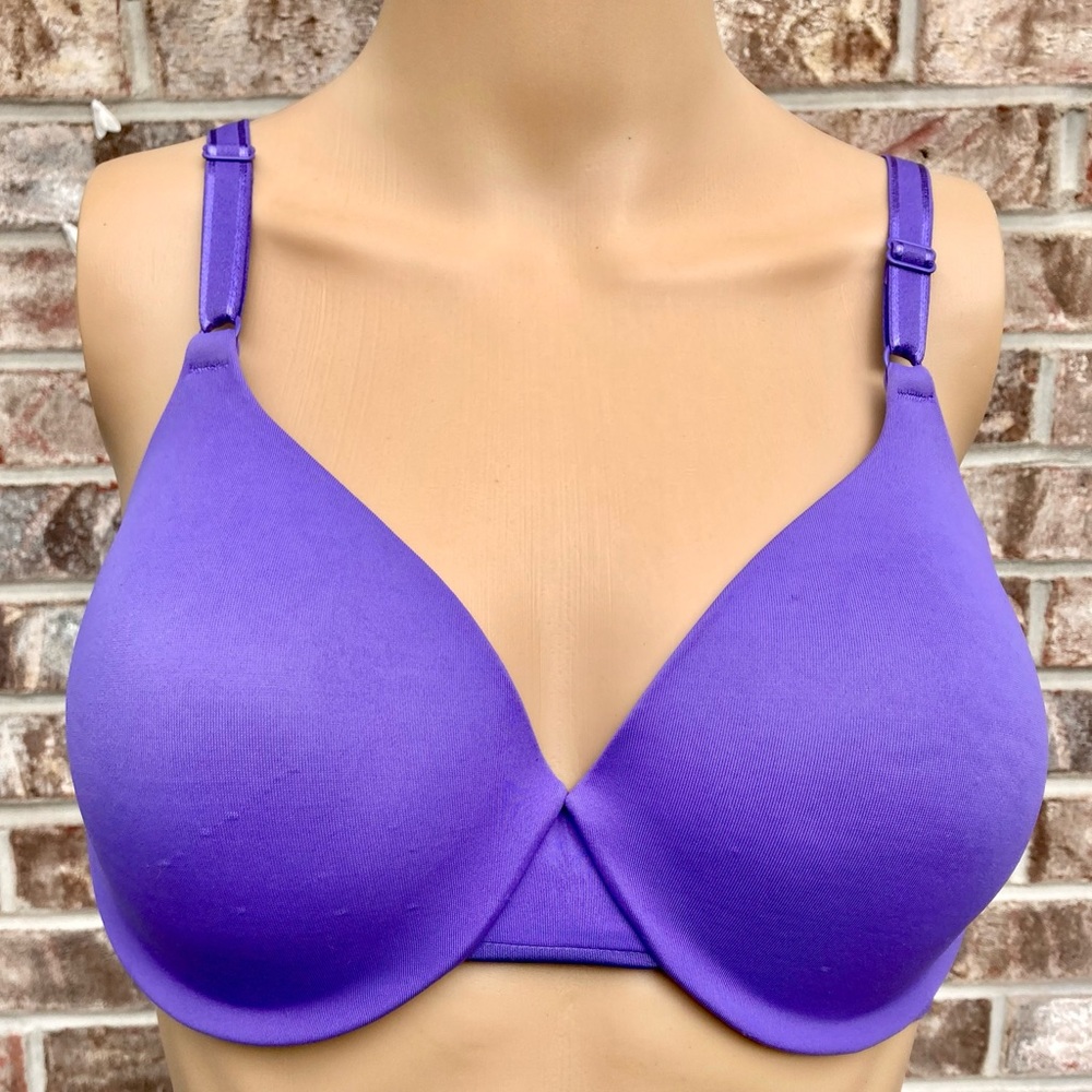 36D Warners Purple Lightly Lined Underwire Bra
